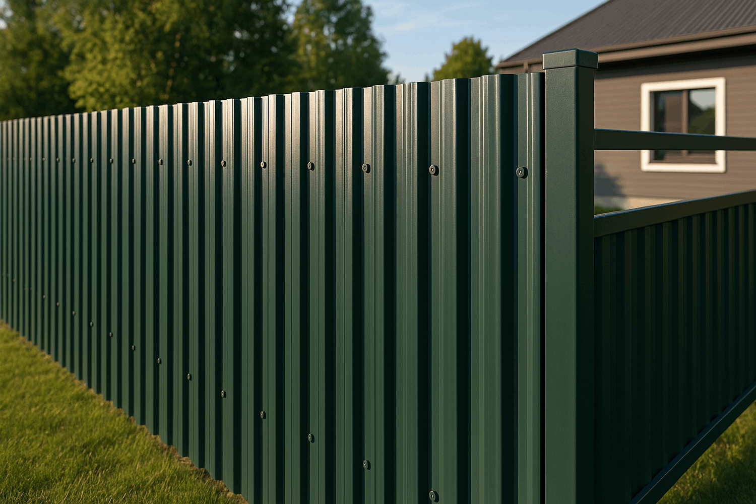  Профнастил: глухая стена за 1280 рублей