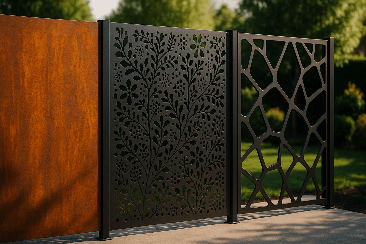  Дизайнерские решения: ржавый металл, перфорация, лазерная резка