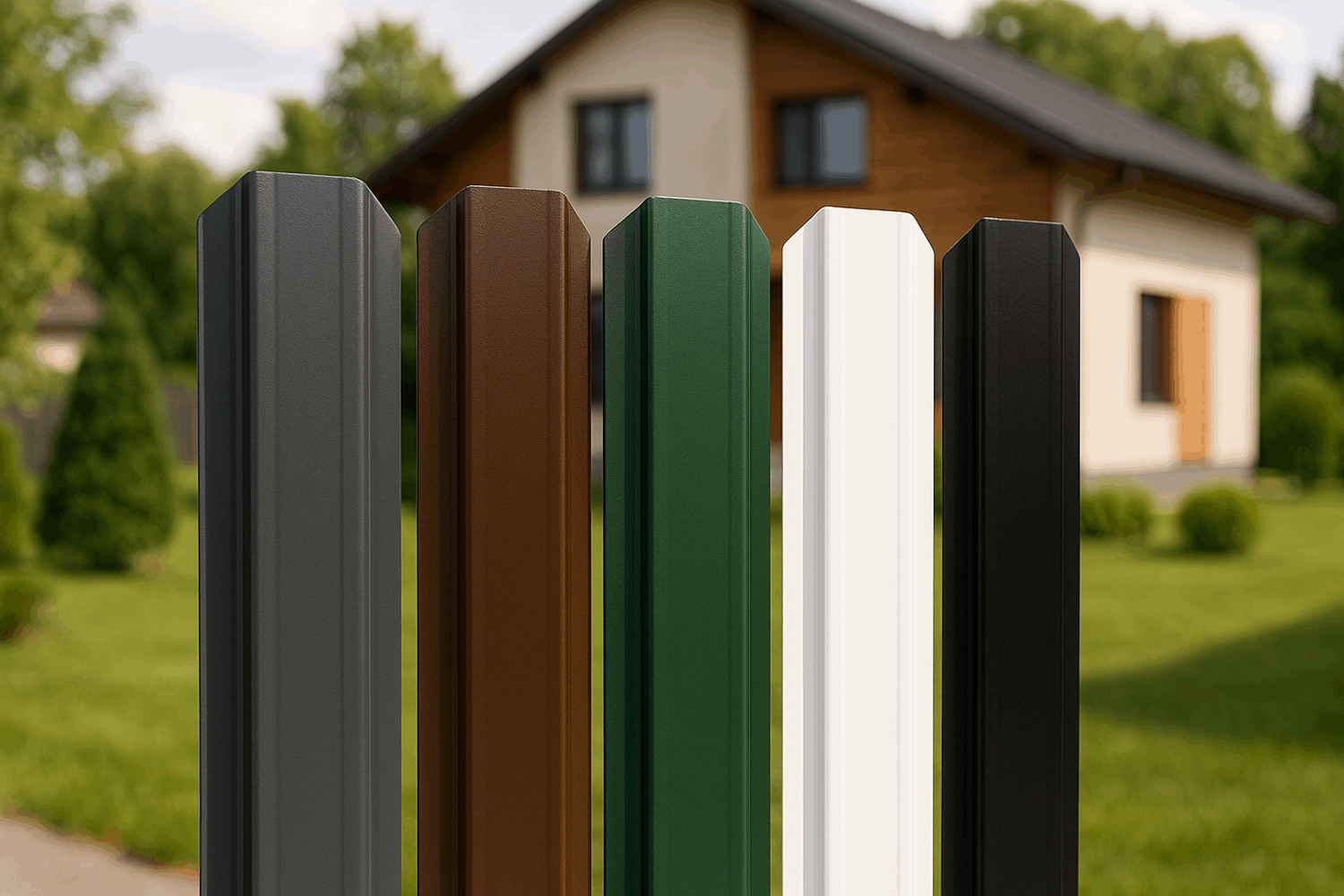 Цветовые решения металлических заборов: фото и советы