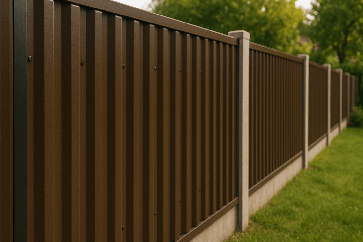  Заборы из профнастила