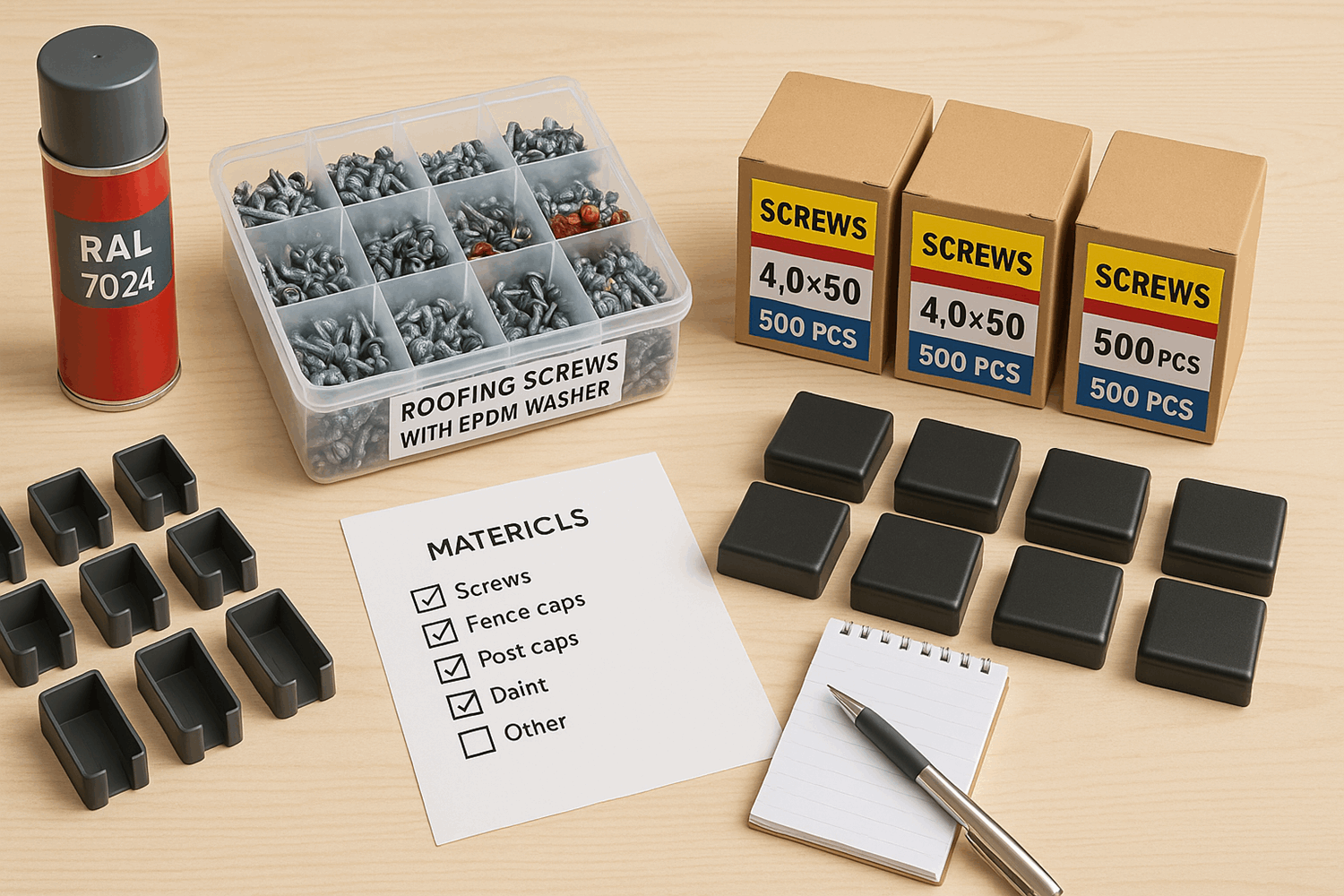  Расчет саморезов и дополнительных материалов