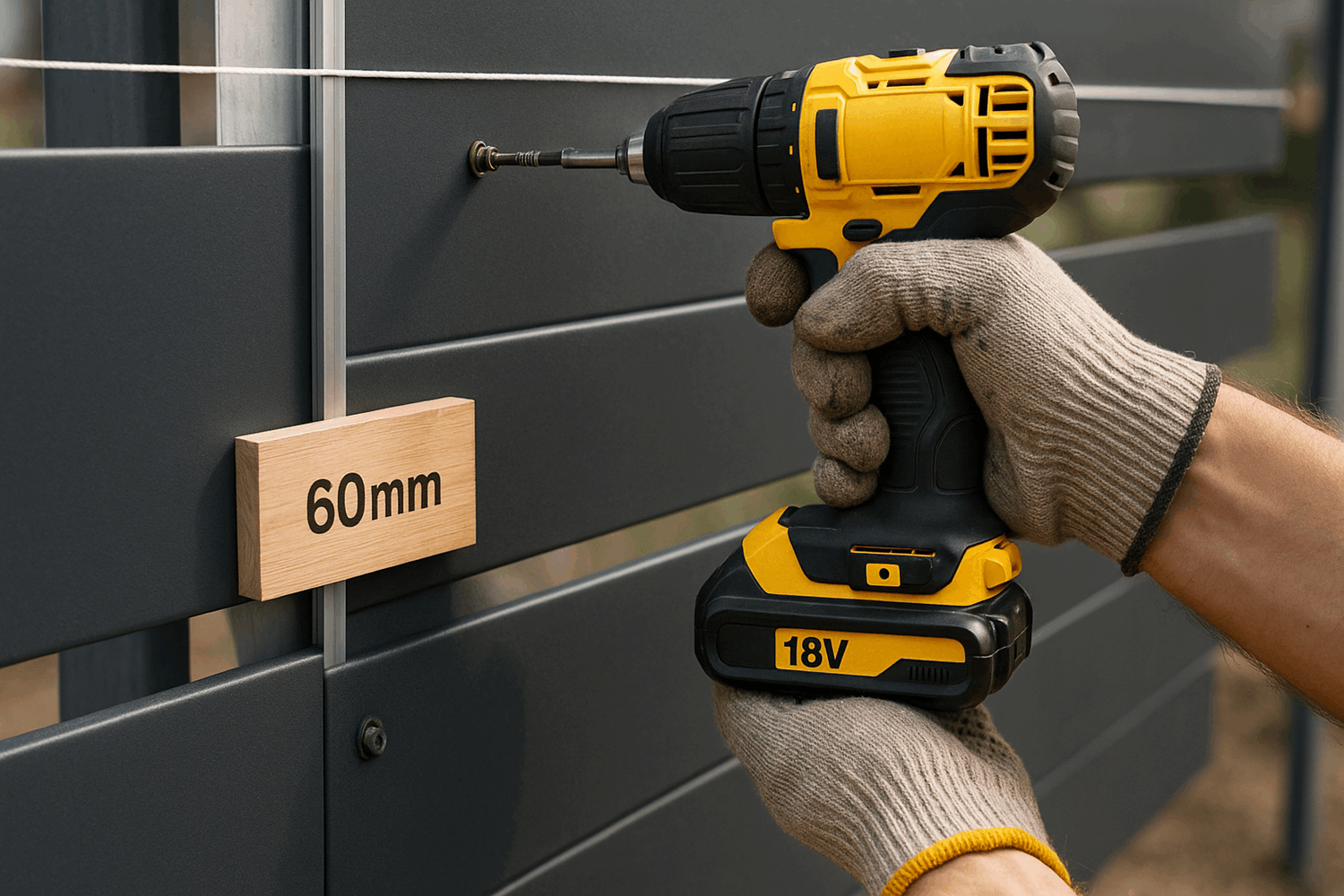  Шаг 4. Установка металлического штакетника — финишная прямая