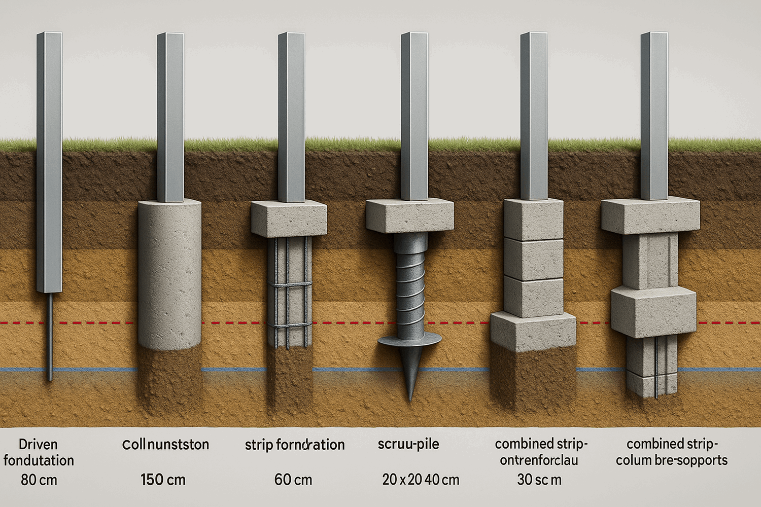 6 типов фундамента: полное сравнение