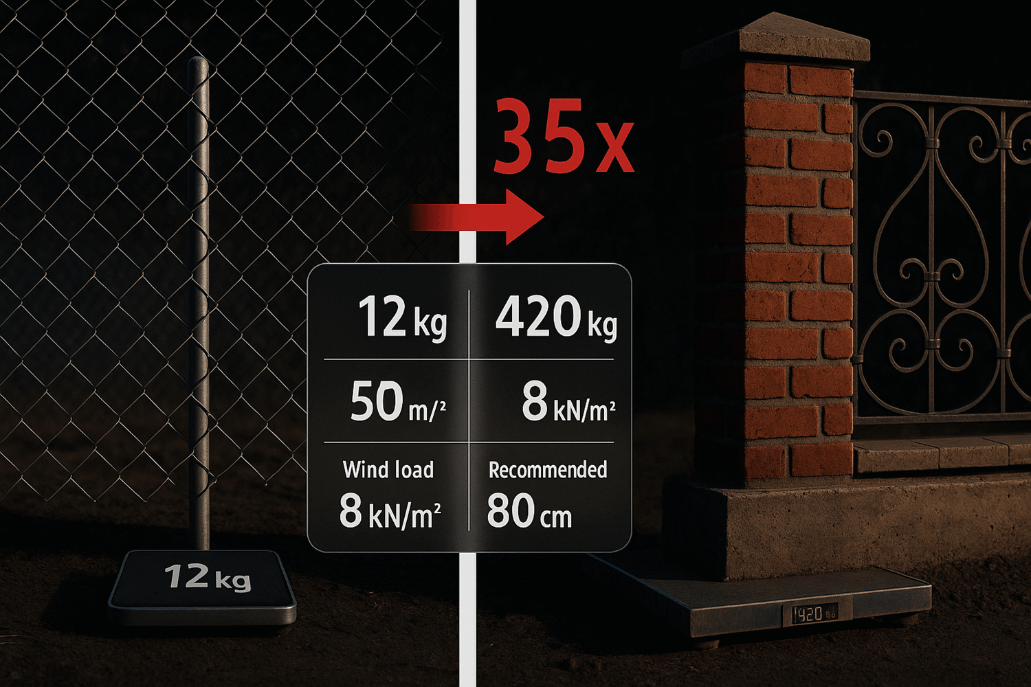  Фактор 2. Вес и тип забора