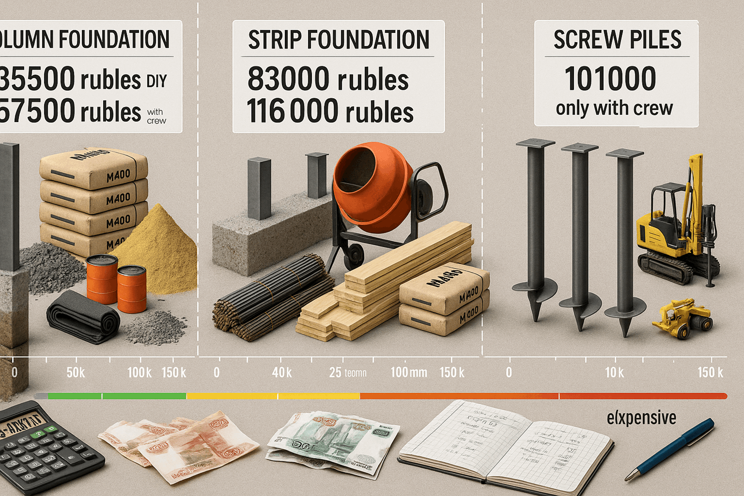 Сметы и расчеты: сколько стоит фундамент
