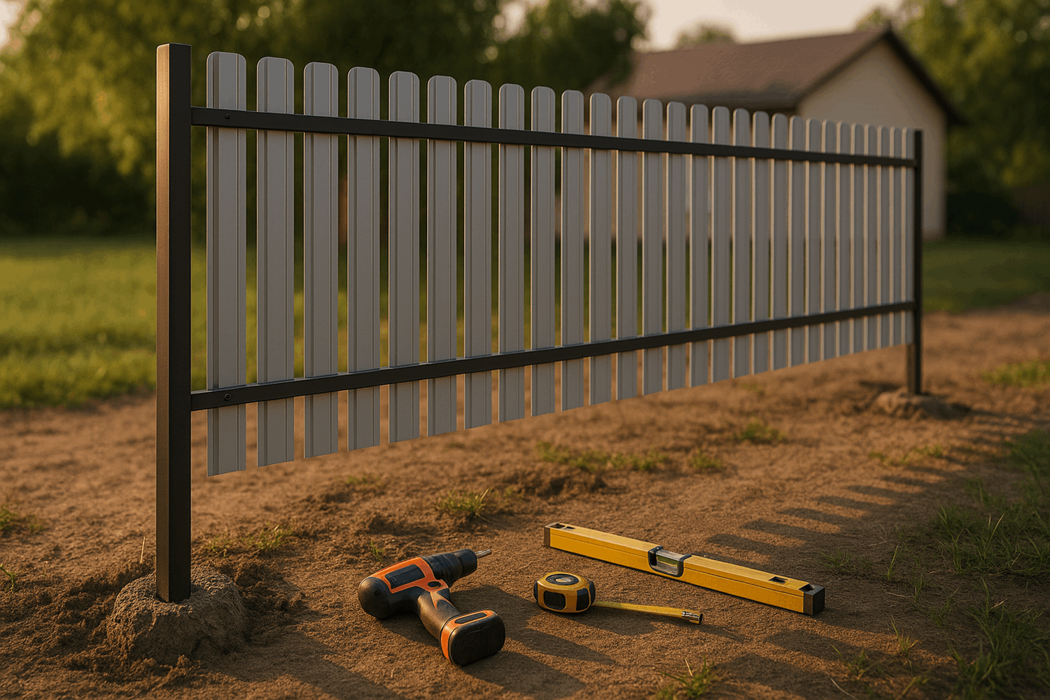  Простой палисадник на столбах