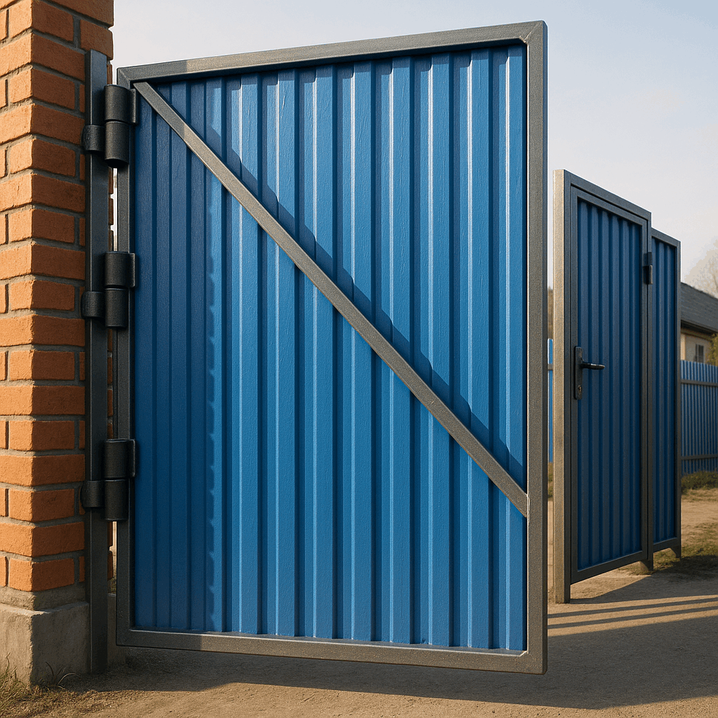  Одностворчатые ворота с калиткой: когда это выгодно