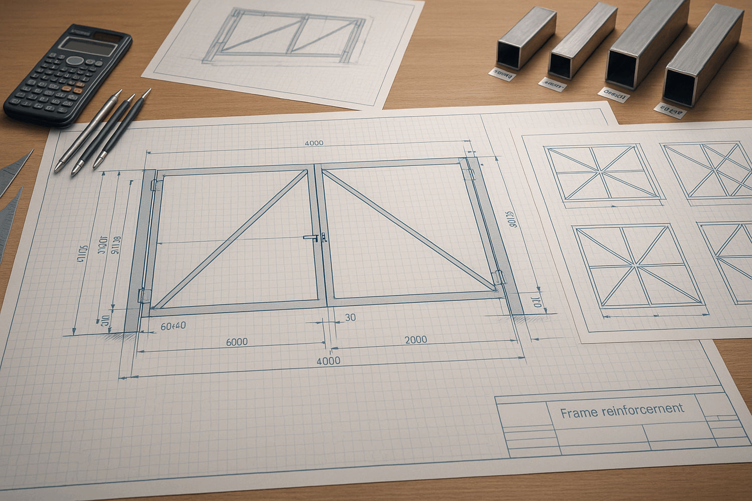 Конструкция распашных ворот: детальные чертежи и схемы