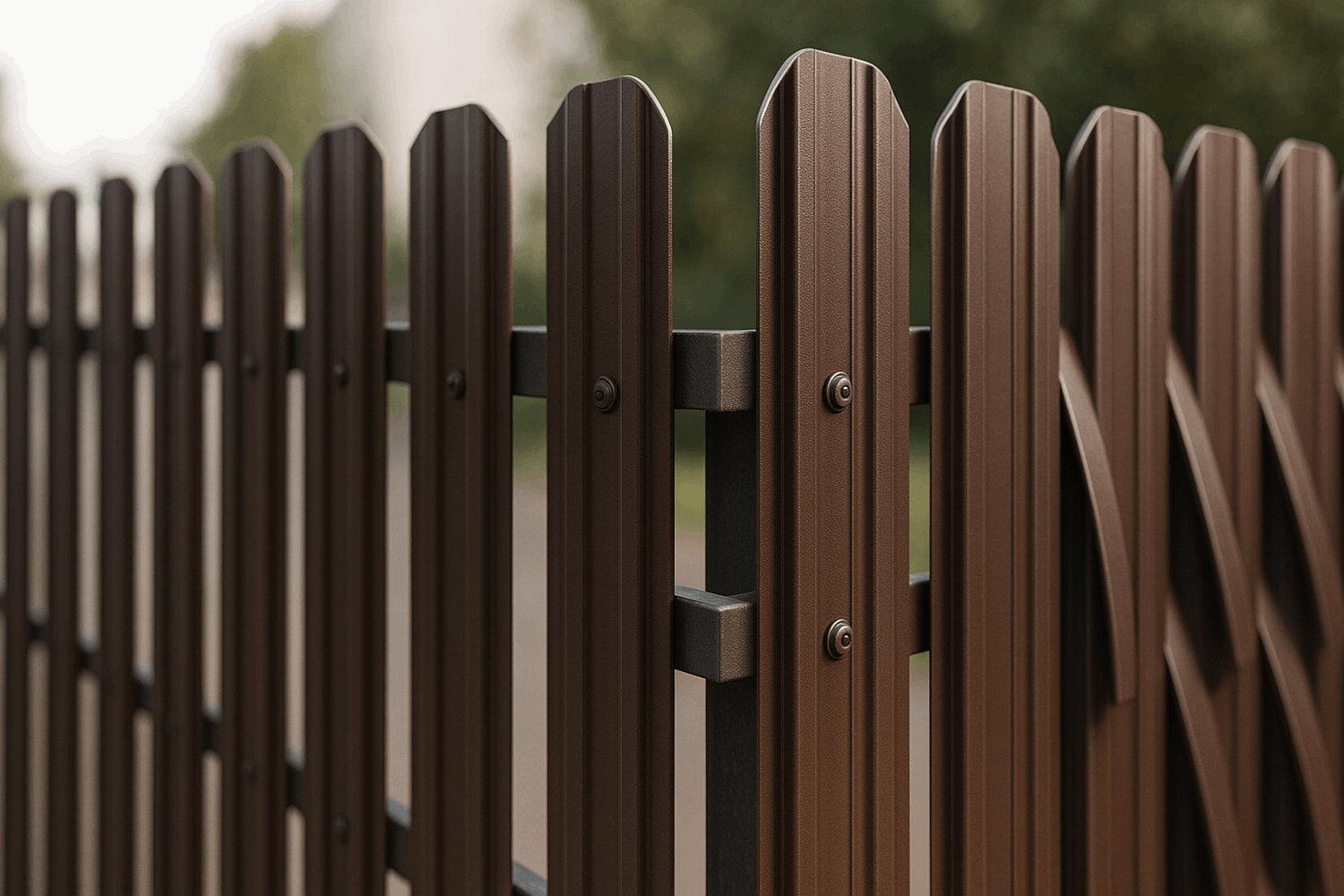 Расстояние между штакетником в шахматном порядке