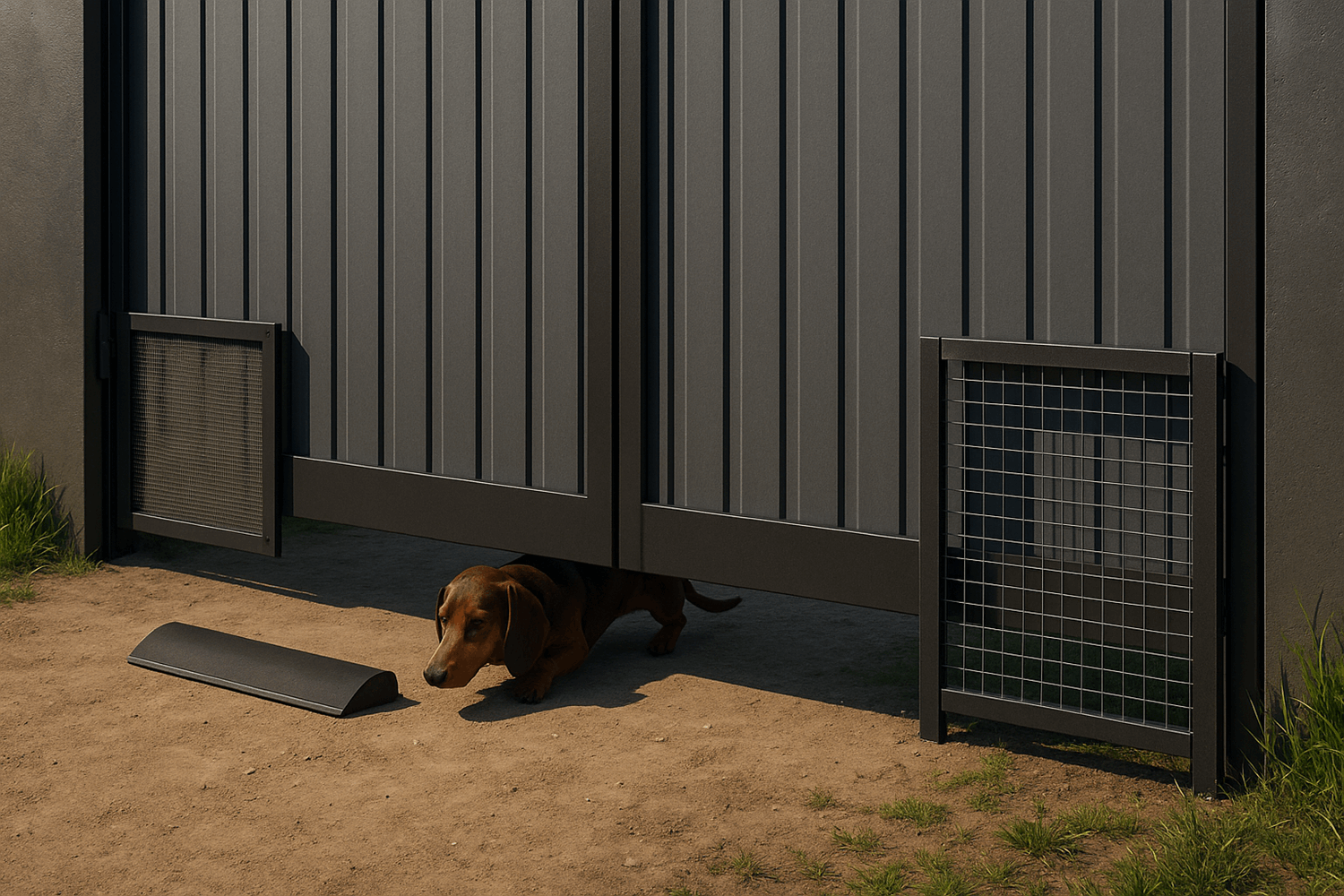 Сетка под воротами от животных: особенности установки