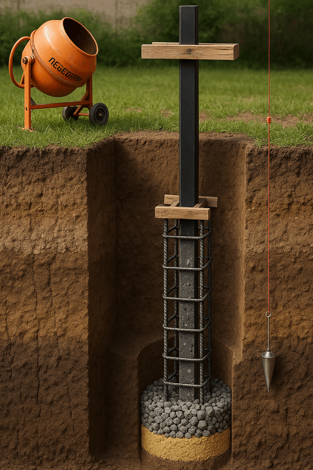  Этап 2. Фундамент: ленточно-столбчатый