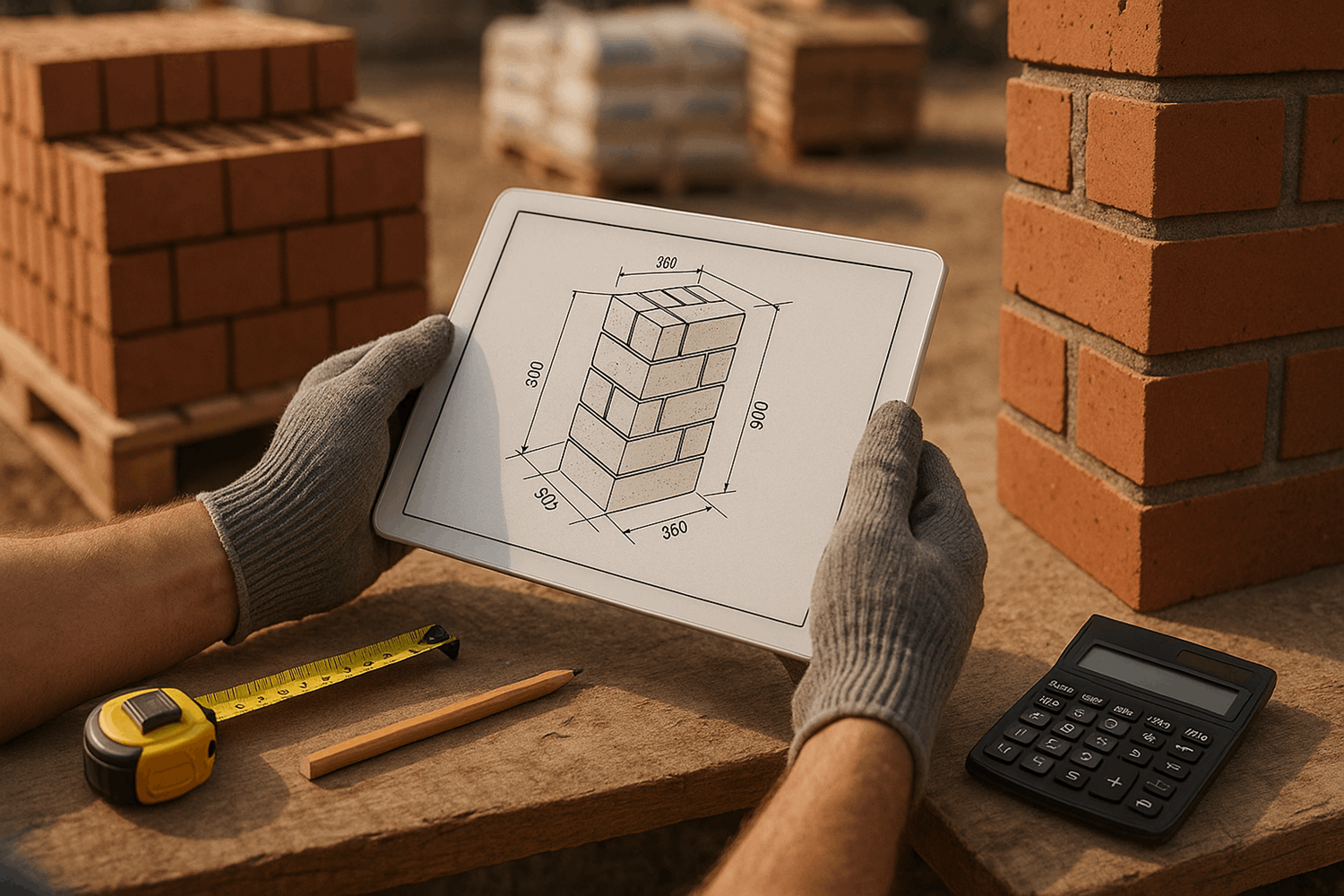 Как рассчитать количество кирпича на столб для забора