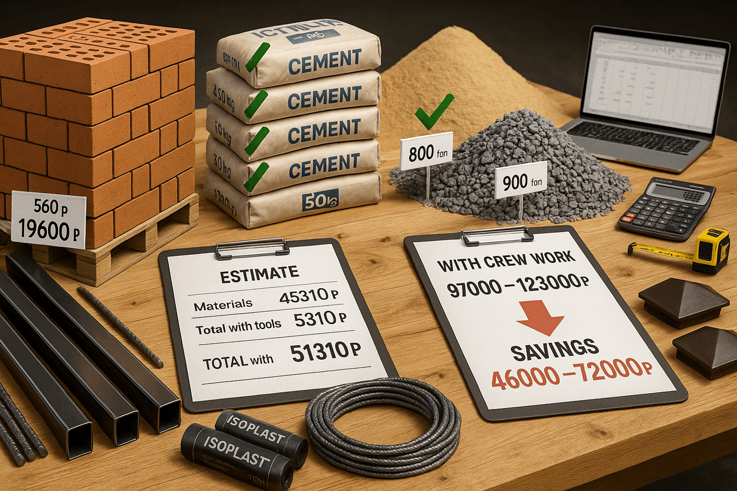 Смета и цены 2026: сколько стоит сделать столбы своими руками