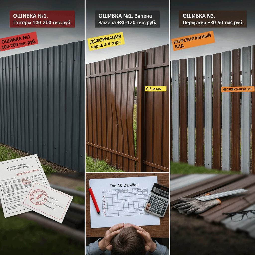  Частые ошибки при выборе штакетника