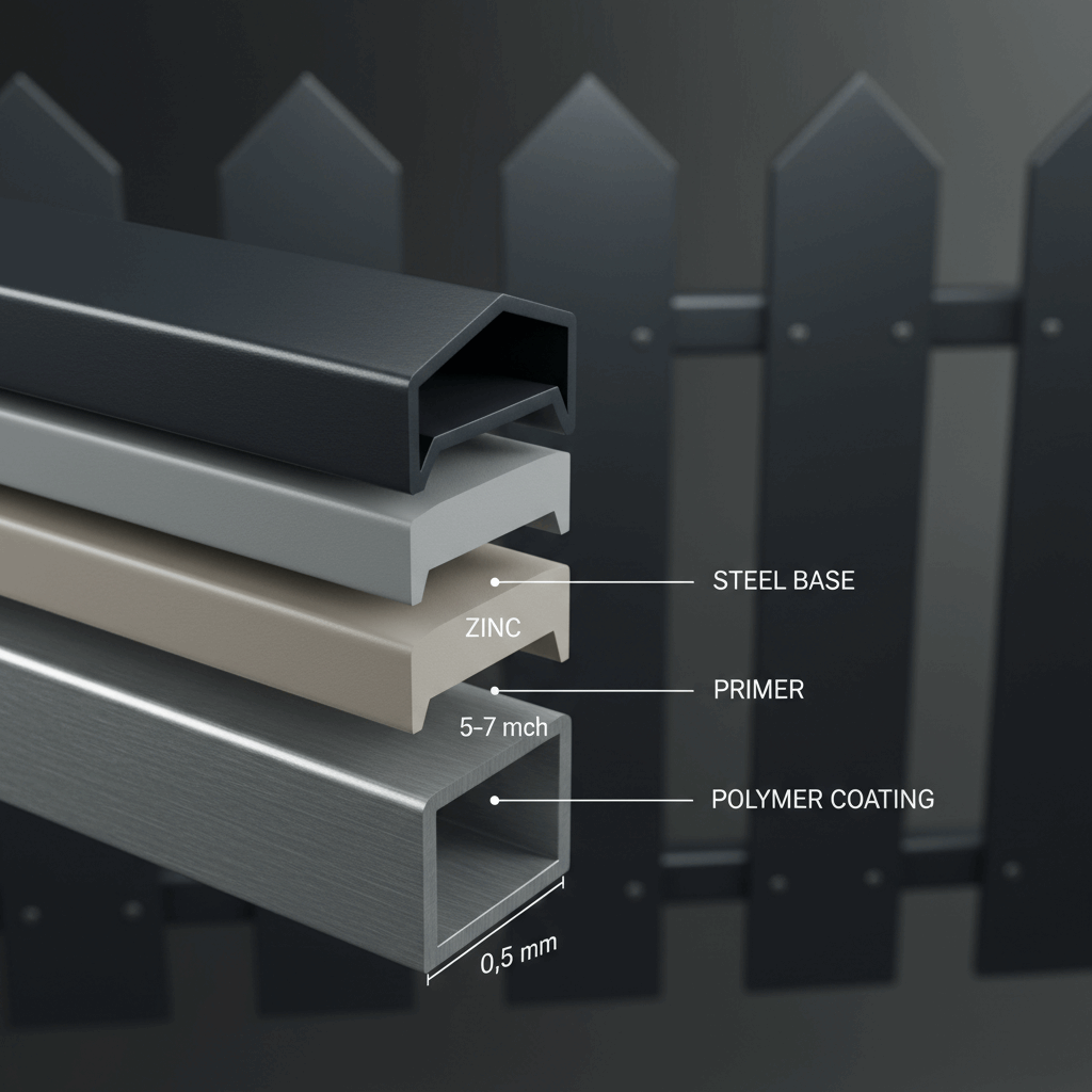Виды металлоштакетника по типу защитного покрытия