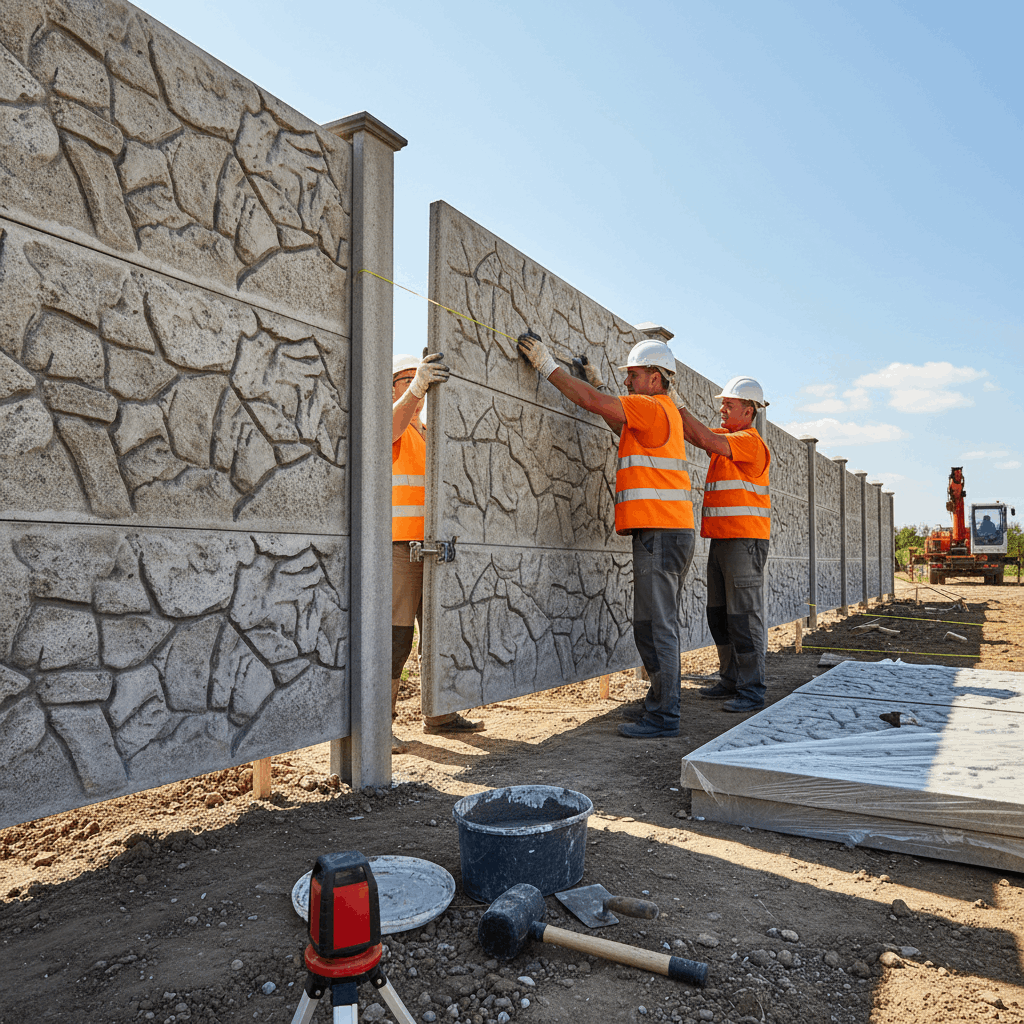  Бетонные заборы: быстро и надежно