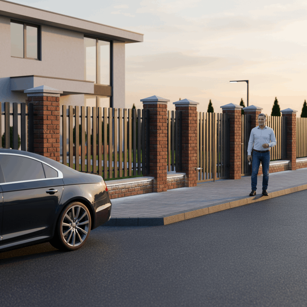  Лицевой забор перед домом: эстетика важнее