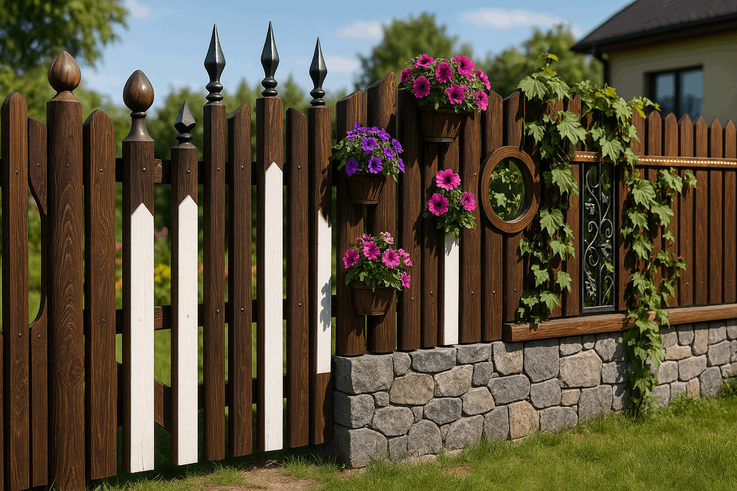 Идеи дизайна: делаем частокол украшением участка