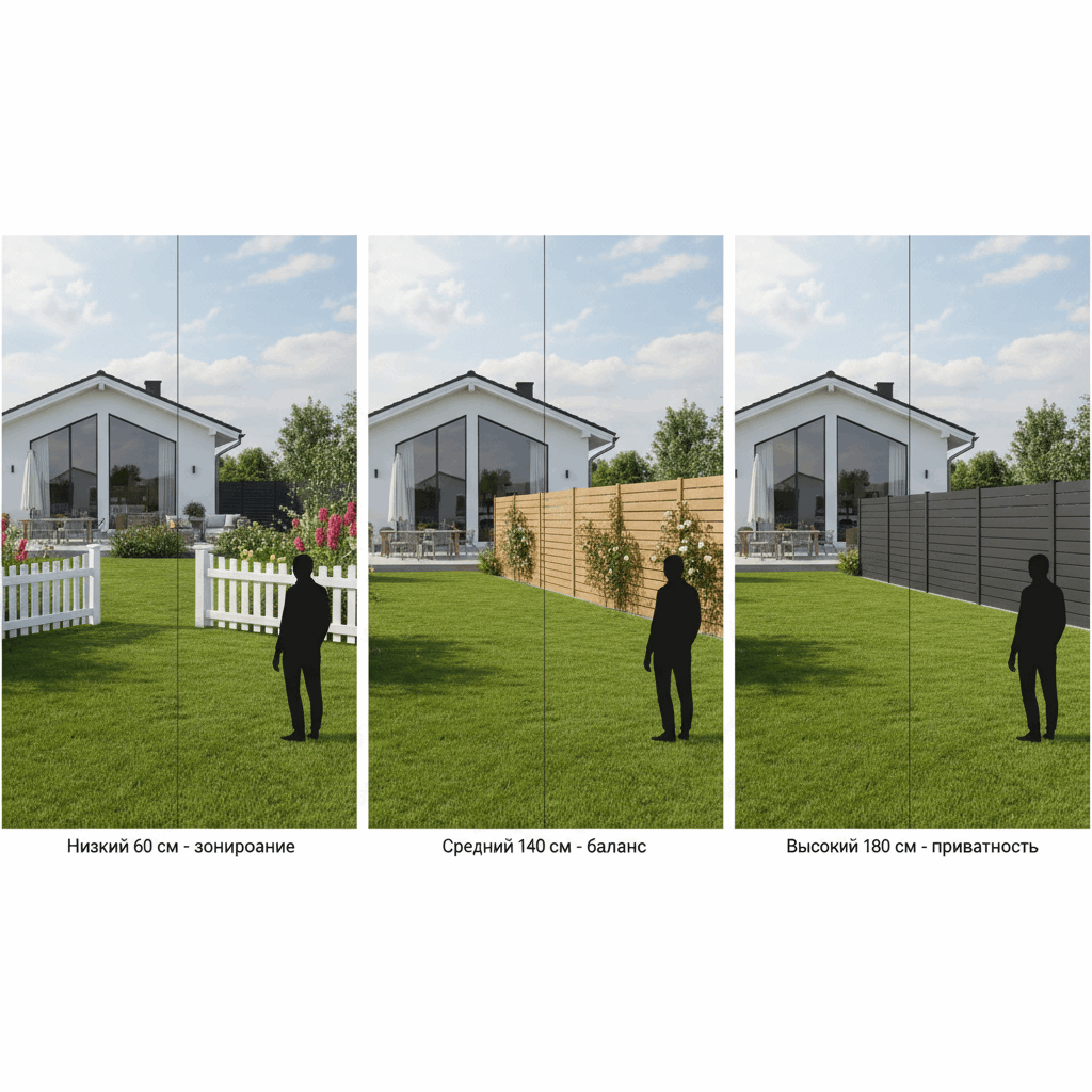Как выбрать высоту и цвет декоративного забора