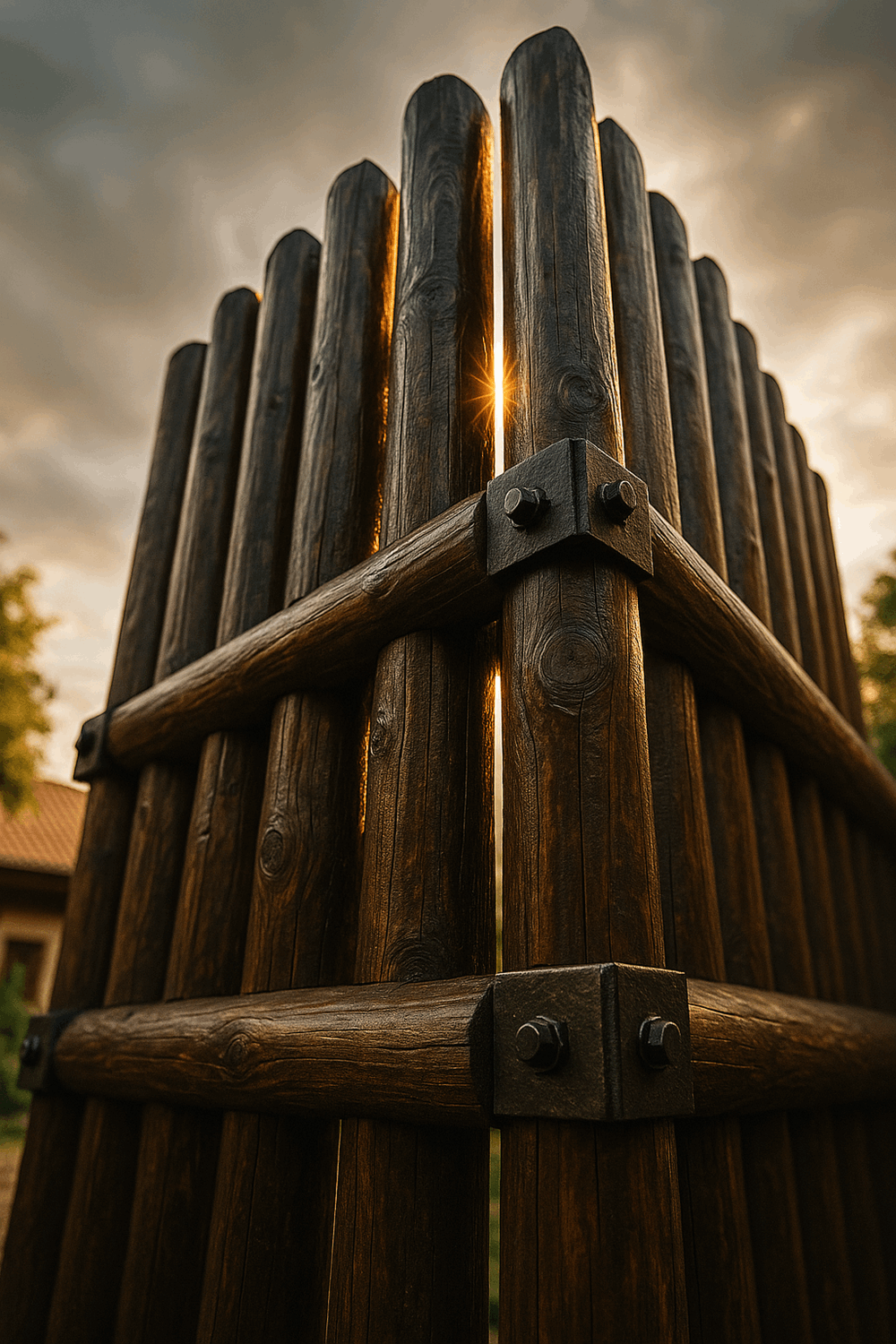 Преимущества забора из бревен