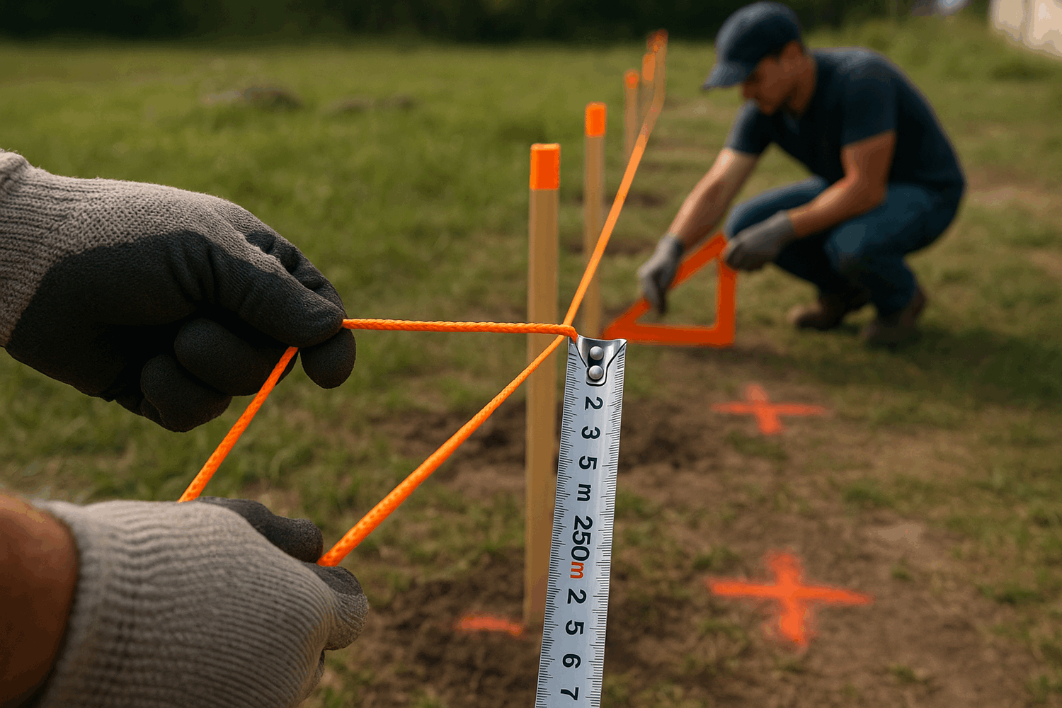  Шаг 1. Разметка участка