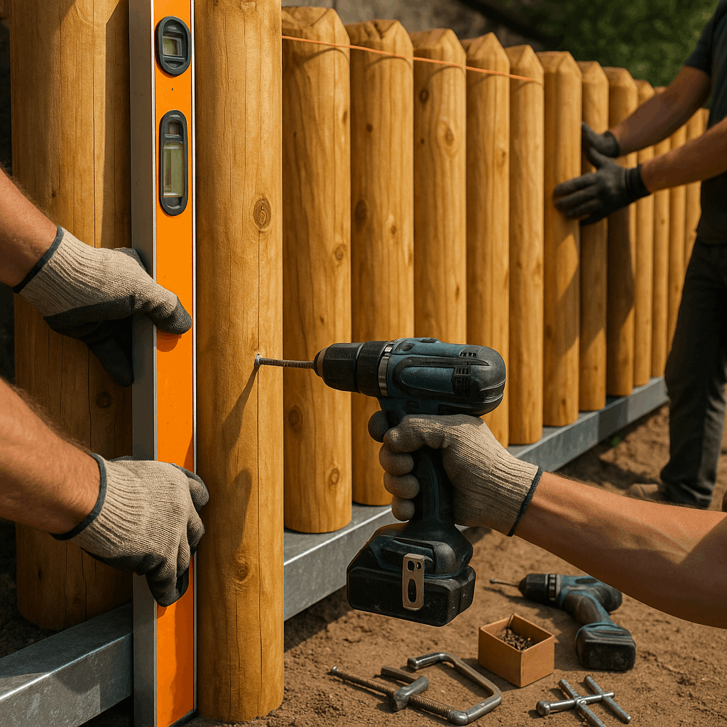  Шаг 5. Крепление бревен