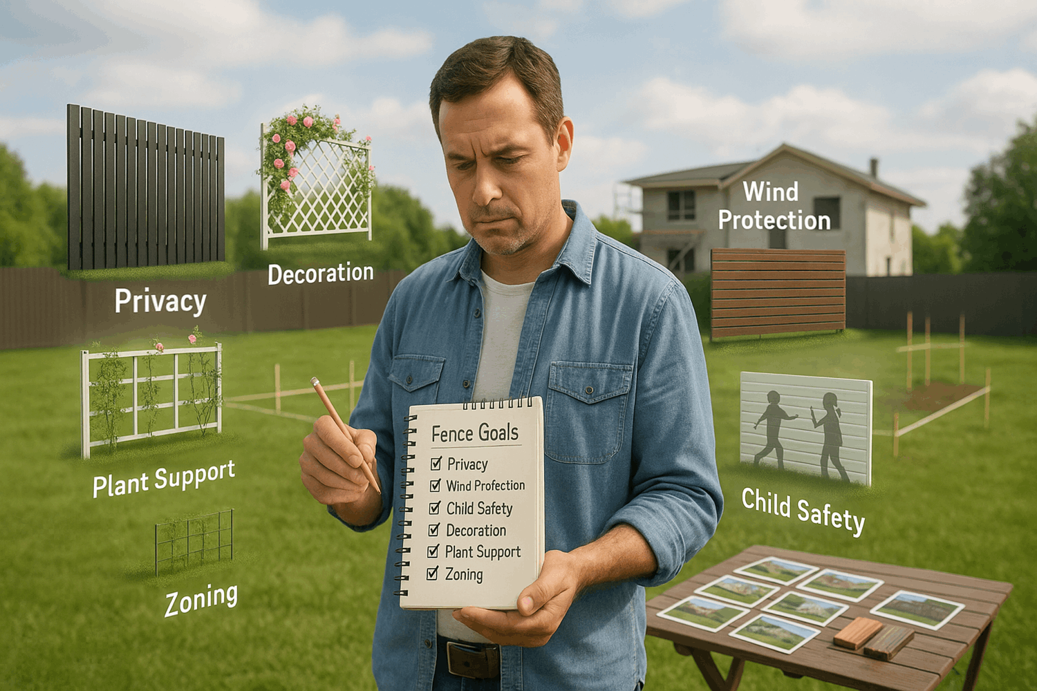  Определите цель забора