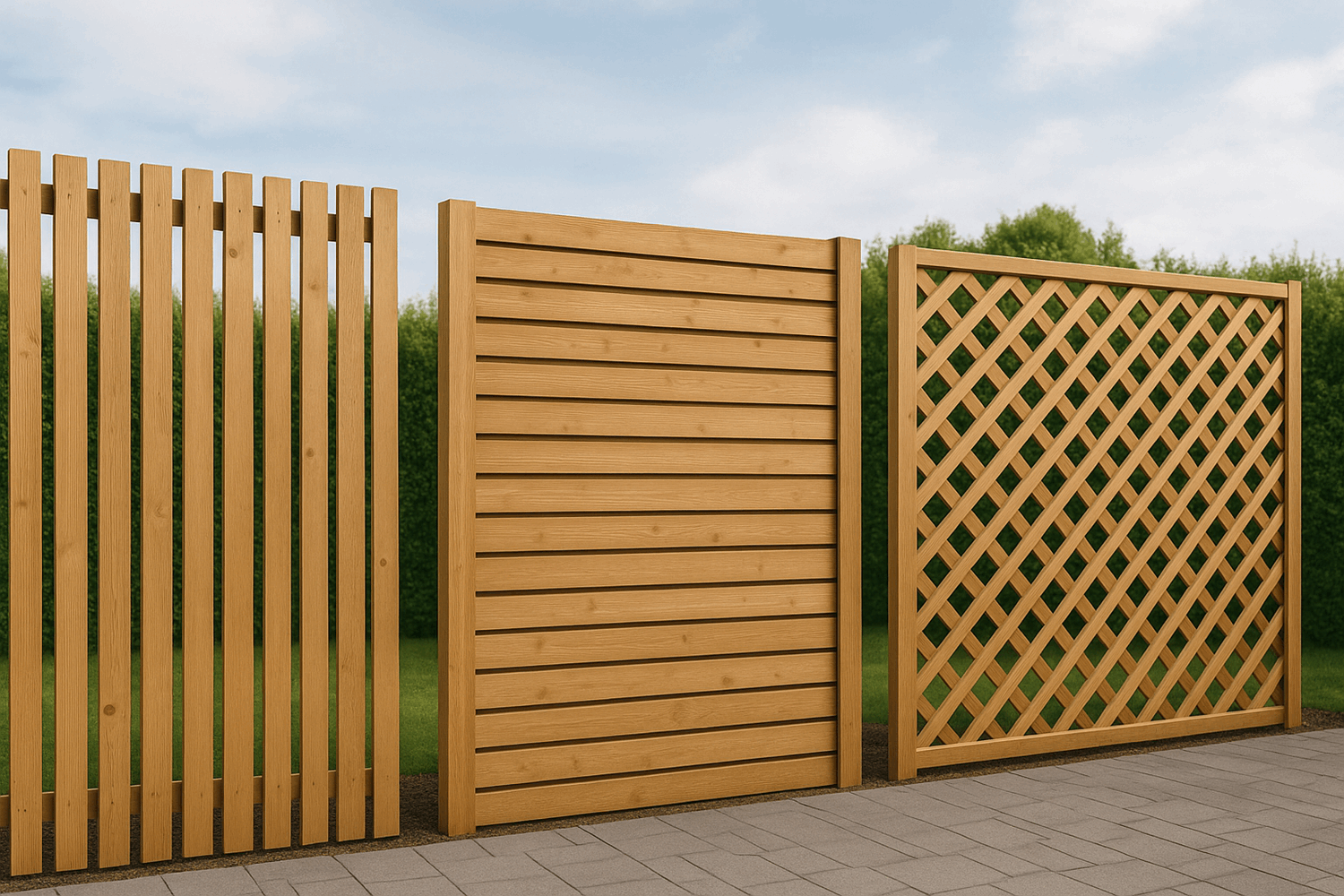 Виды заборов из деревянных реек