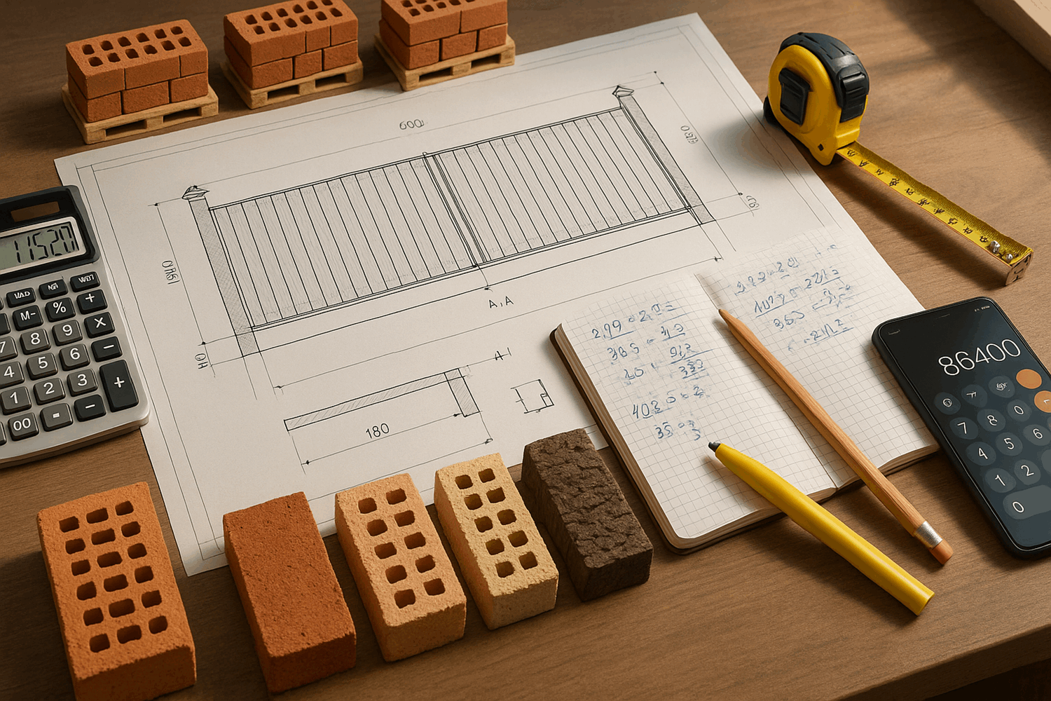Расчет кирпича на забор: формулы + онлайн-калькулятор