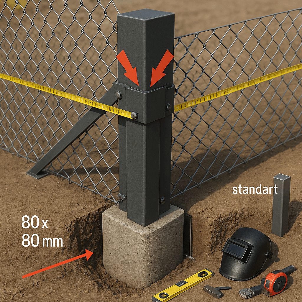  Углы участка и повороты забора