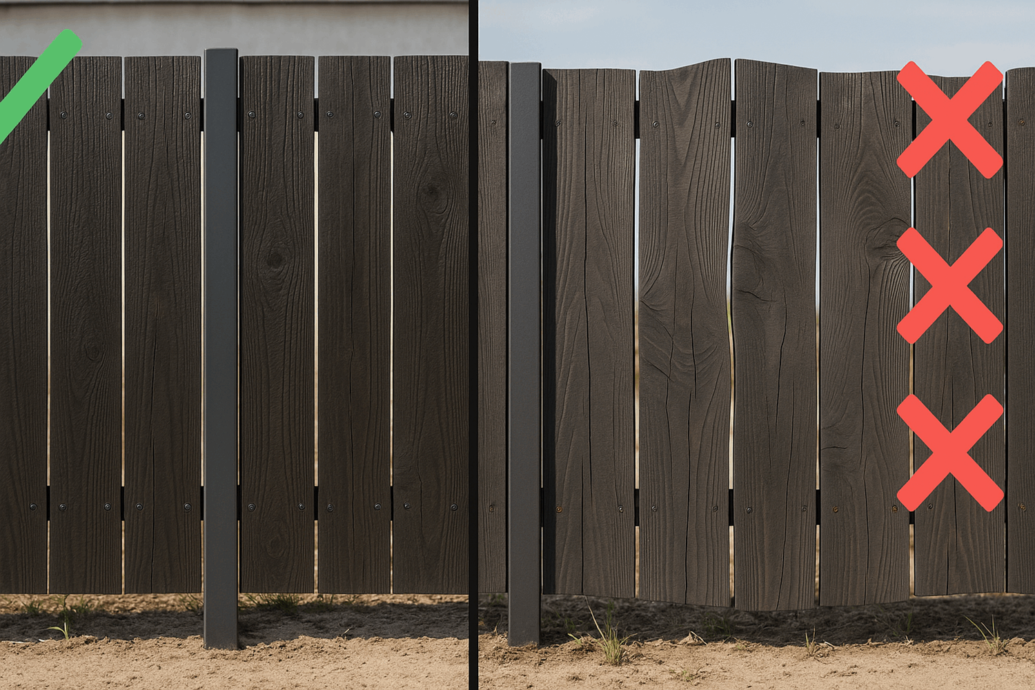 Частые ошибки при строительстве забора из старых досок