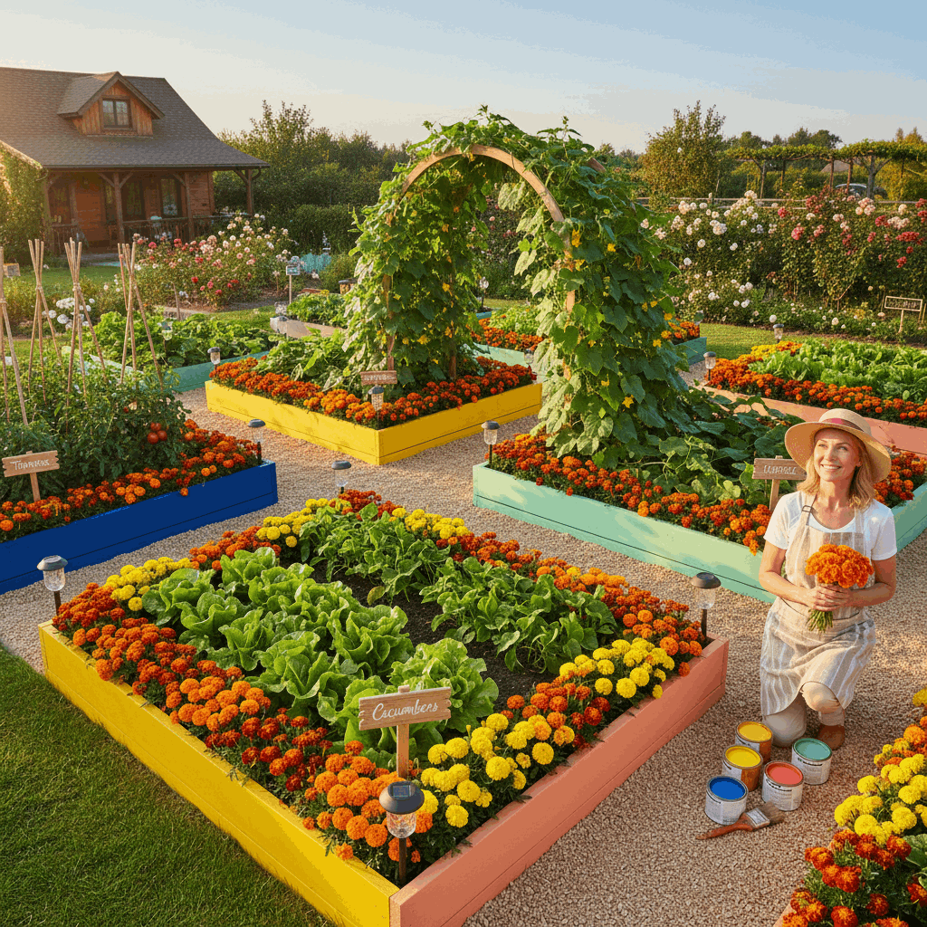 5 идей, как сделать забор на огороде не только полезным, но и красивым