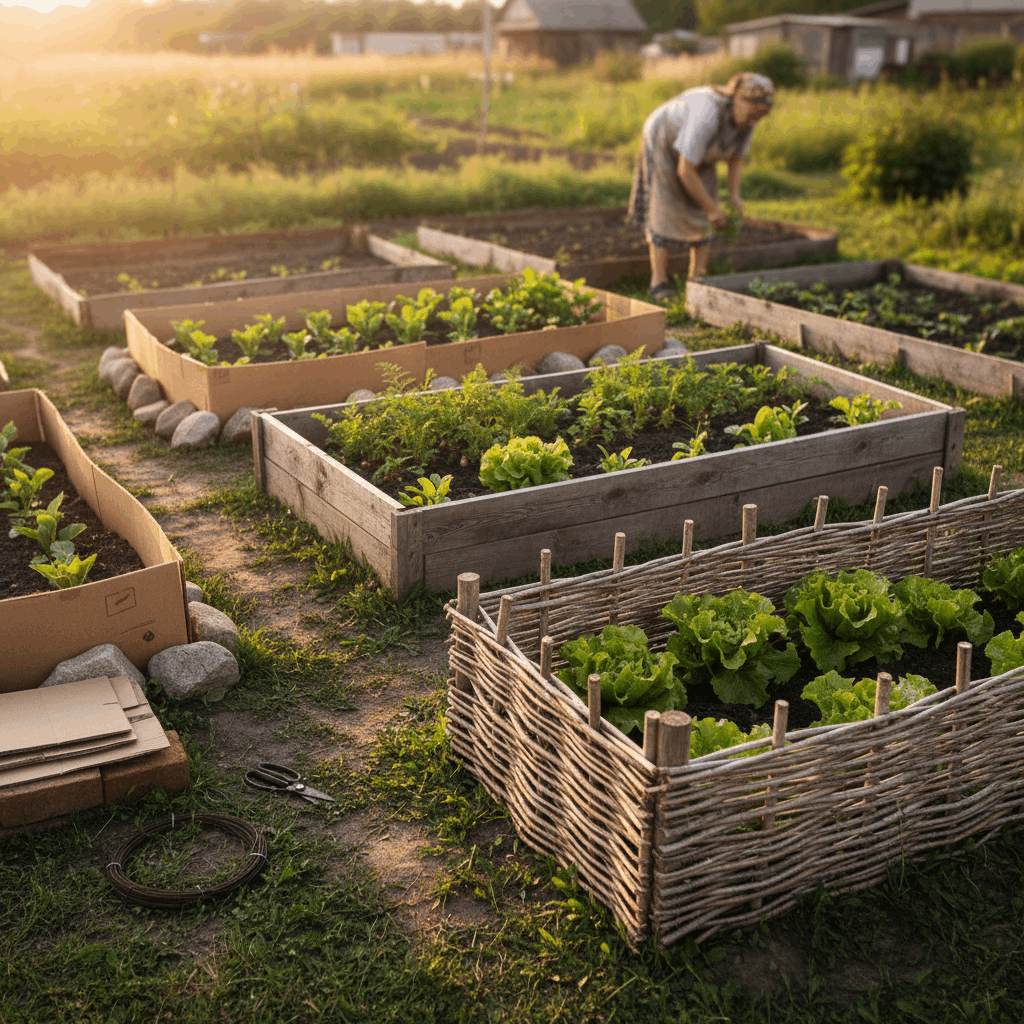 Бесплатные и копеечные материалы (до 300 ₽ за грядку)