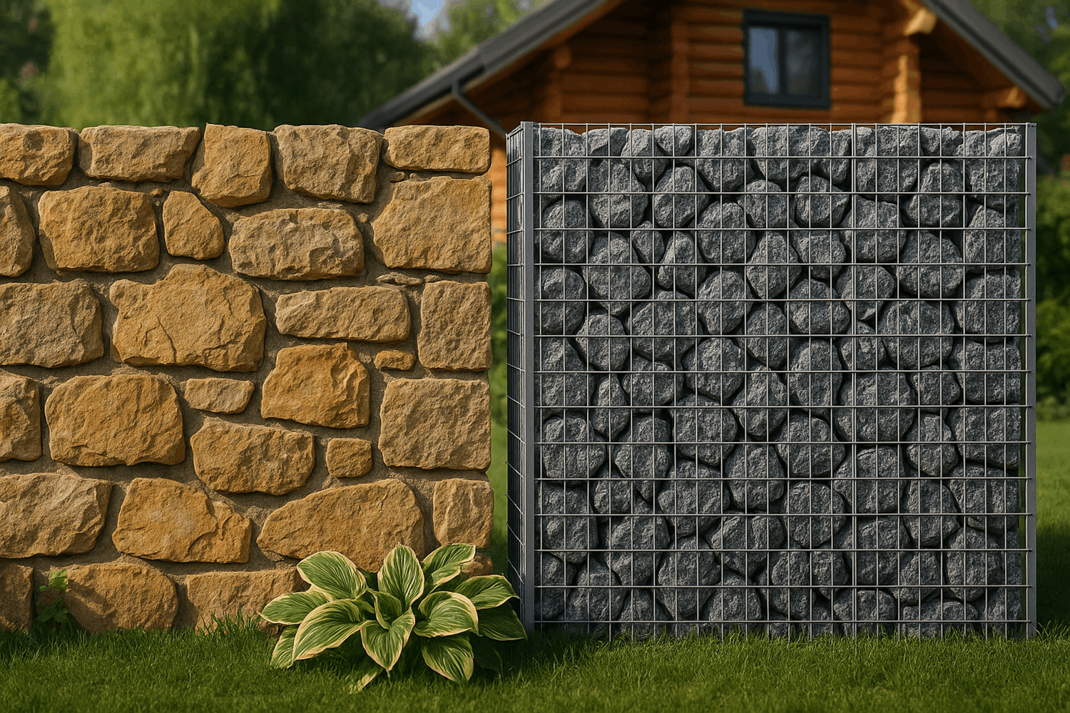  Забор из камня и пергон — природная эстетика