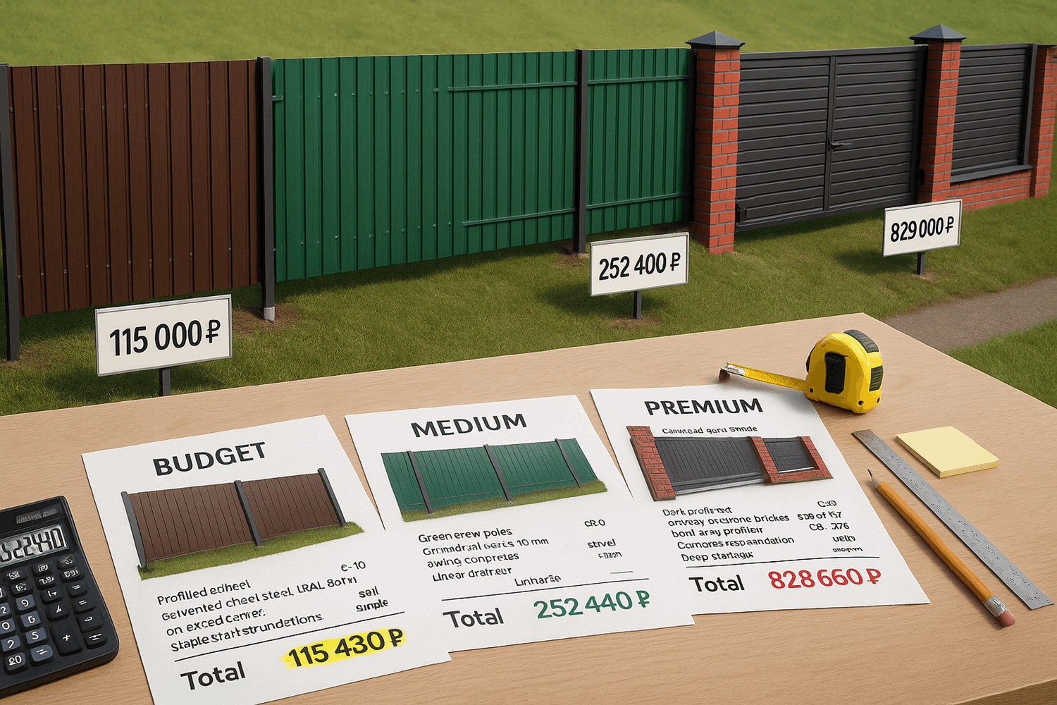 Сколько стоит забор на склоне — честный расчёт с примерами