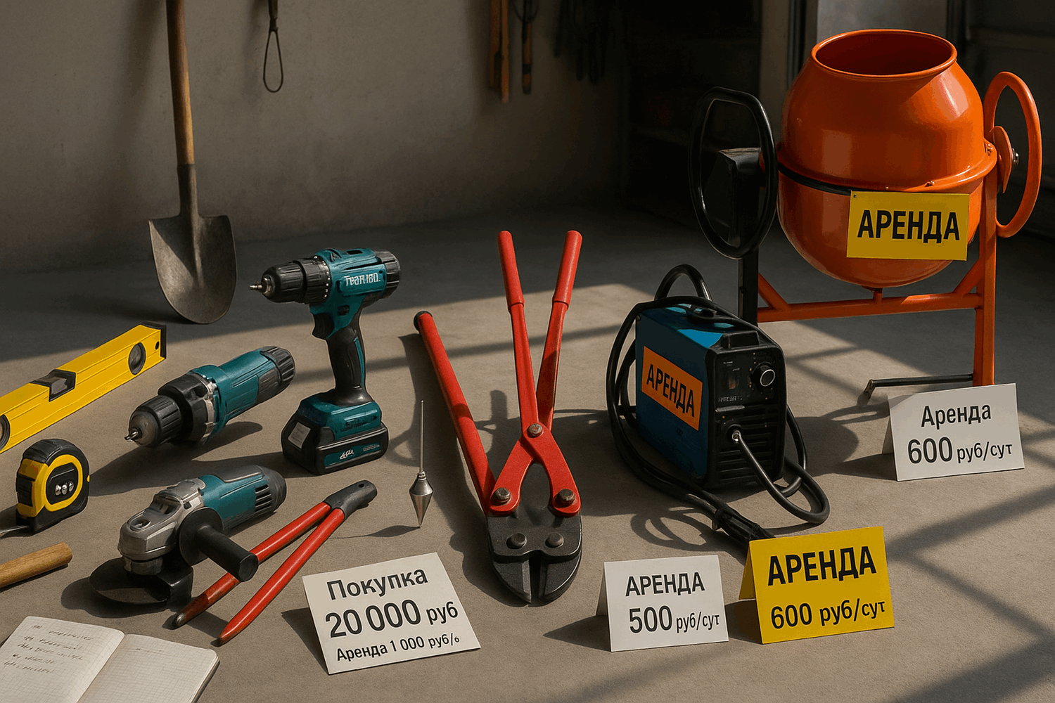  Инструменты: что нужно и что можно арендовать