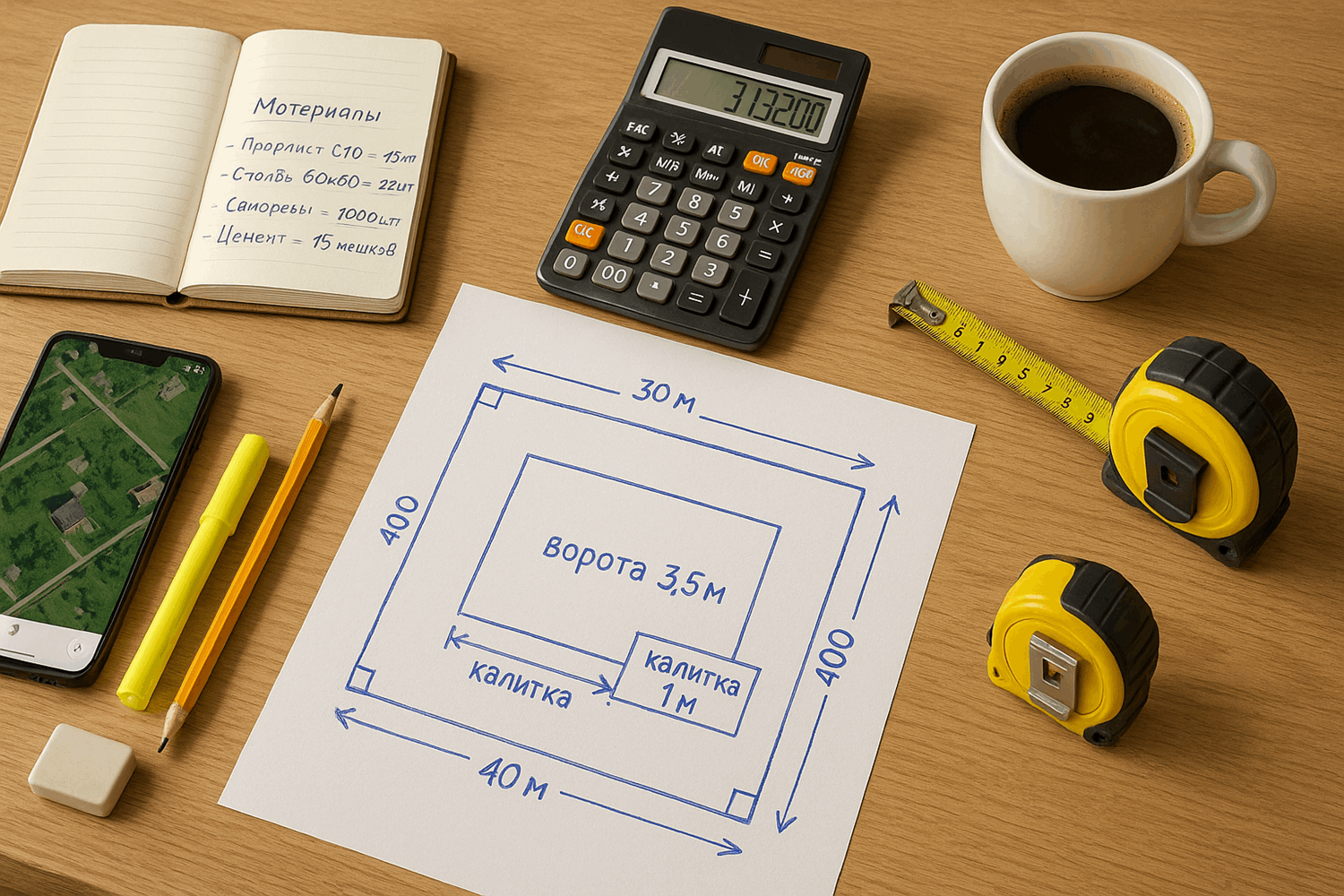 Планирование и расчёт материалов: чтобы не бегать в магазин 10 раз