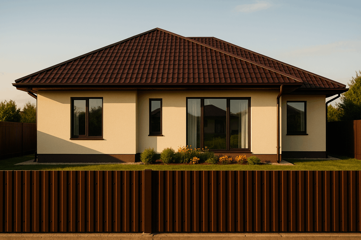  Шаг 2. Сочетайте с домом (крыша или фасад?)