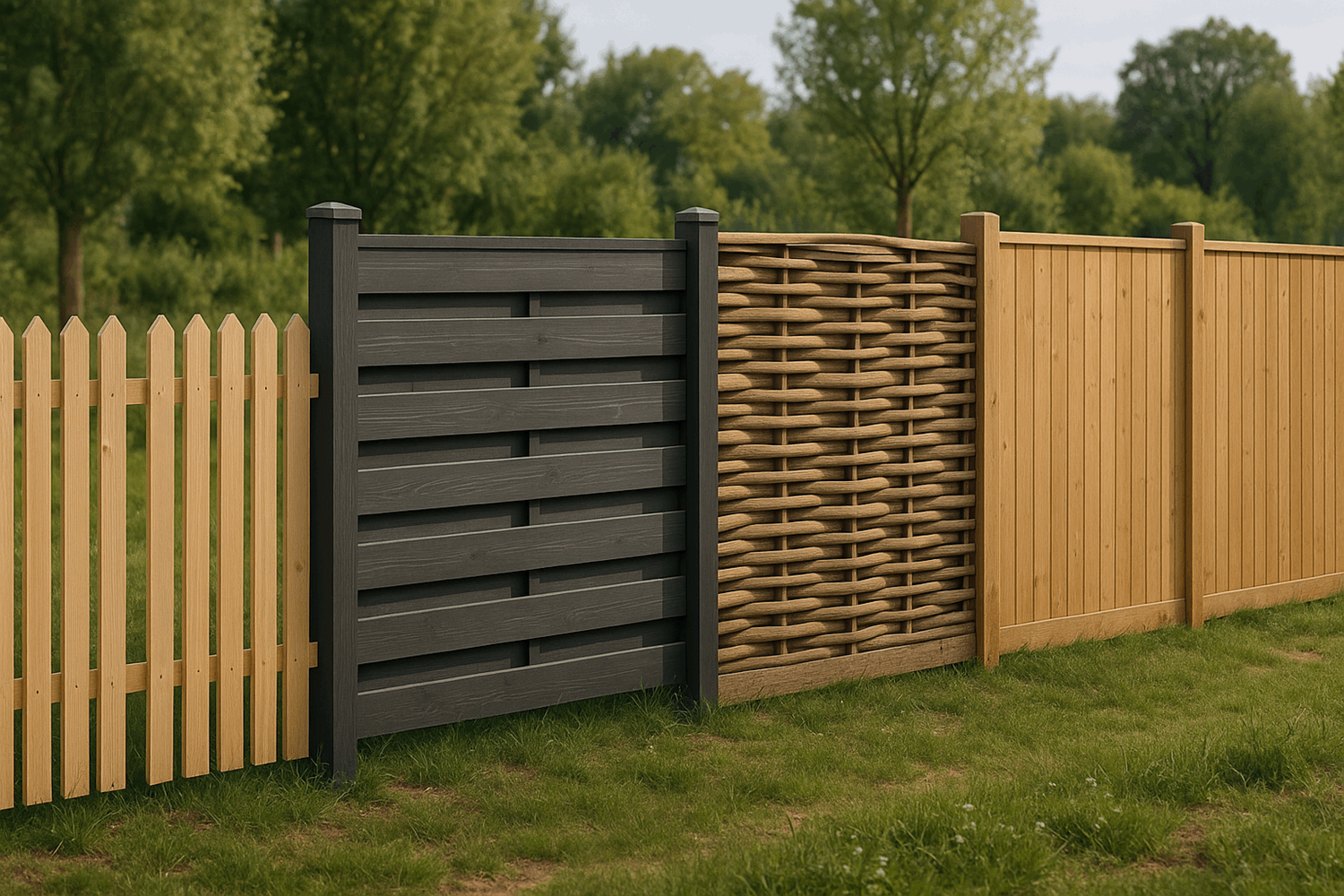 10 видов деревянных заборов: обзор с фотопримерами