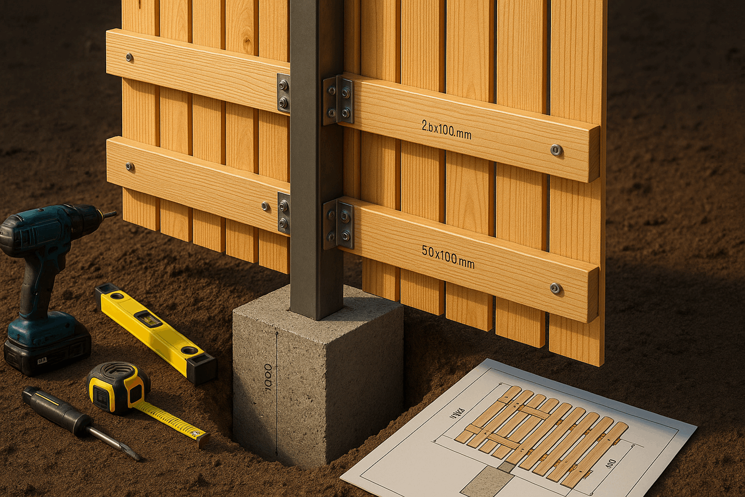 Конструкция забора: из чего состоит и как работает