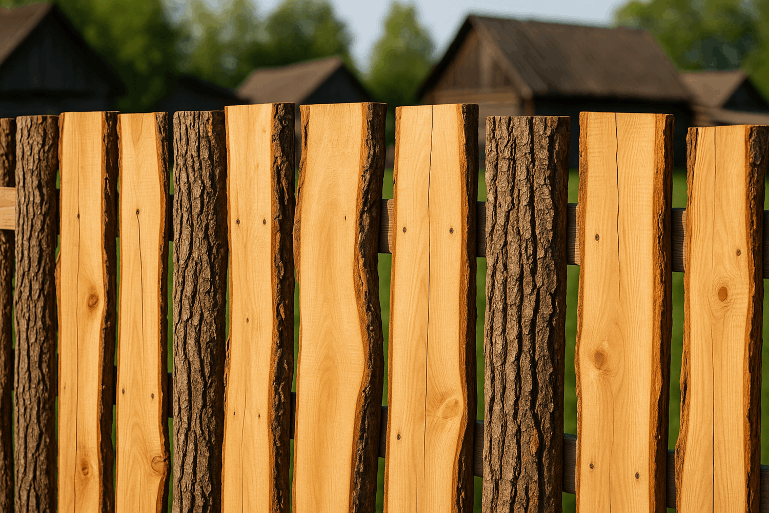  Забор из горбыля