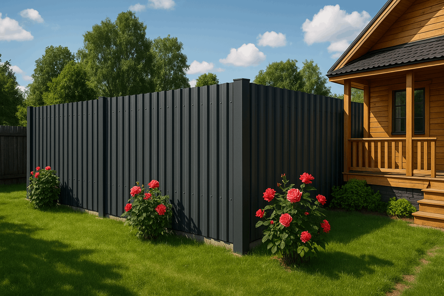 Почему именно забор из профнастила — разбираем все плюсы и минусы