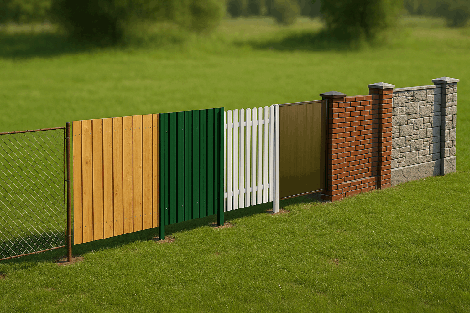  Сравнение с 6 другими типами заборов: цена, срок службы, сложность