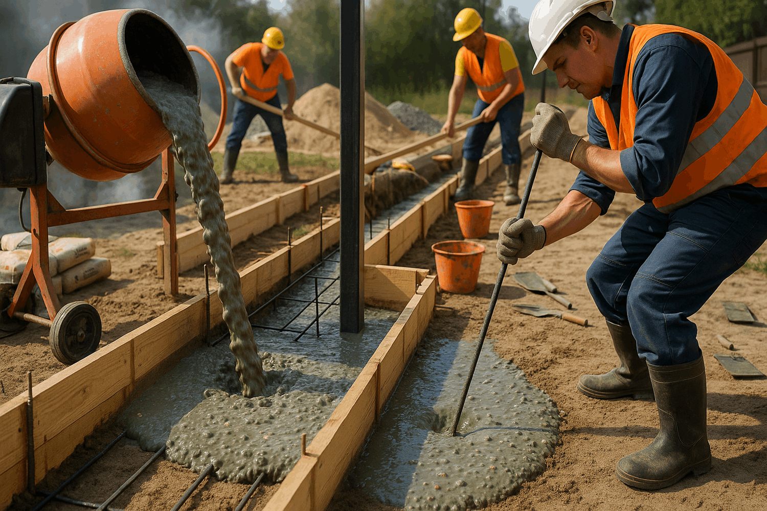  Этап 3. Заливка бетона