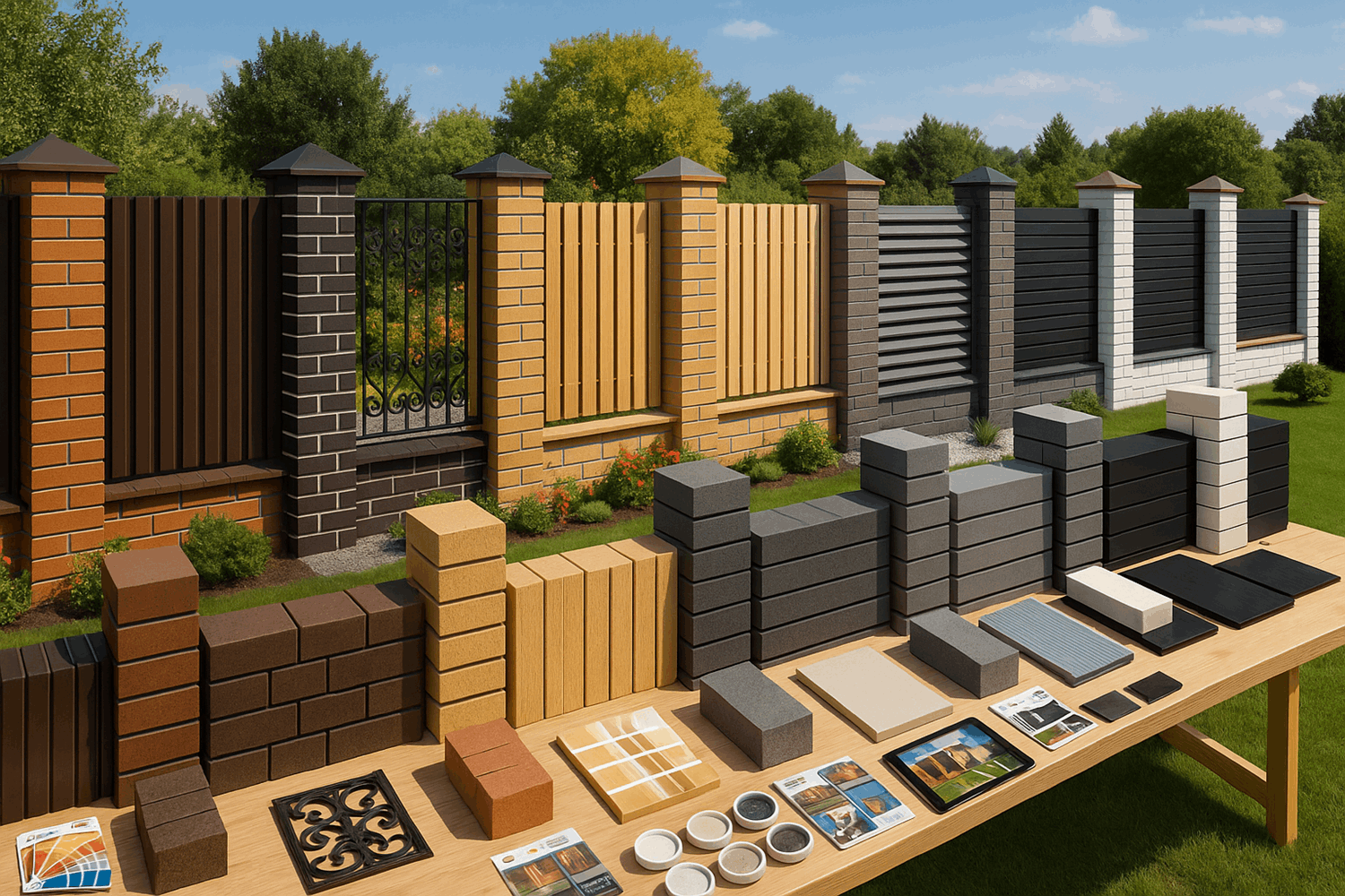 Цветовые решения – как выбрать кирпич для столбов